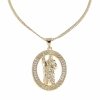 1925h Złota zawieszka błyszcząca pozłacana 14k medalik
